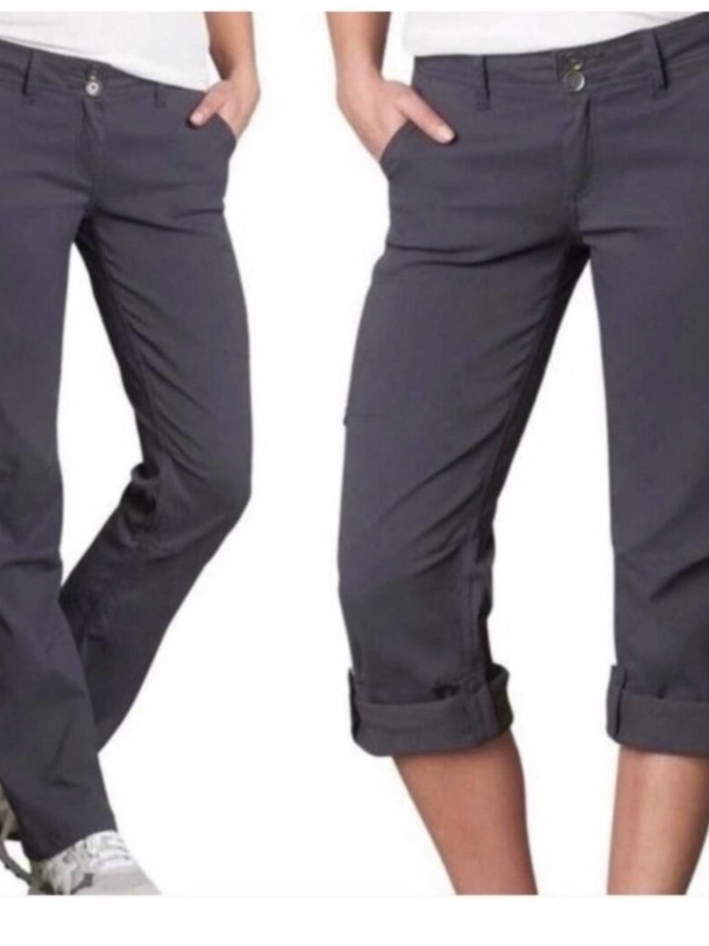 Prana Charcoal Gray Halle Convertible Women’s hiking pants